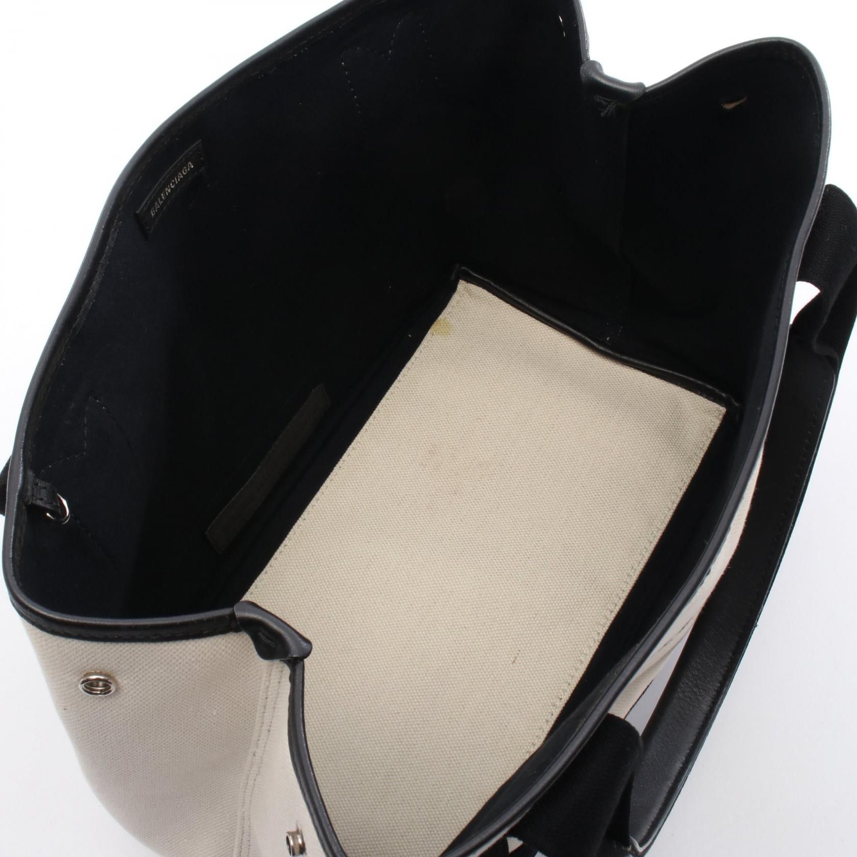 Balenciaga Balenciaga Balenciaga NAVY CABAS S Canvas Leather Tote Bag Canvas Tote Bag 339933 Size ONE SIZE - 3 Thumbnail