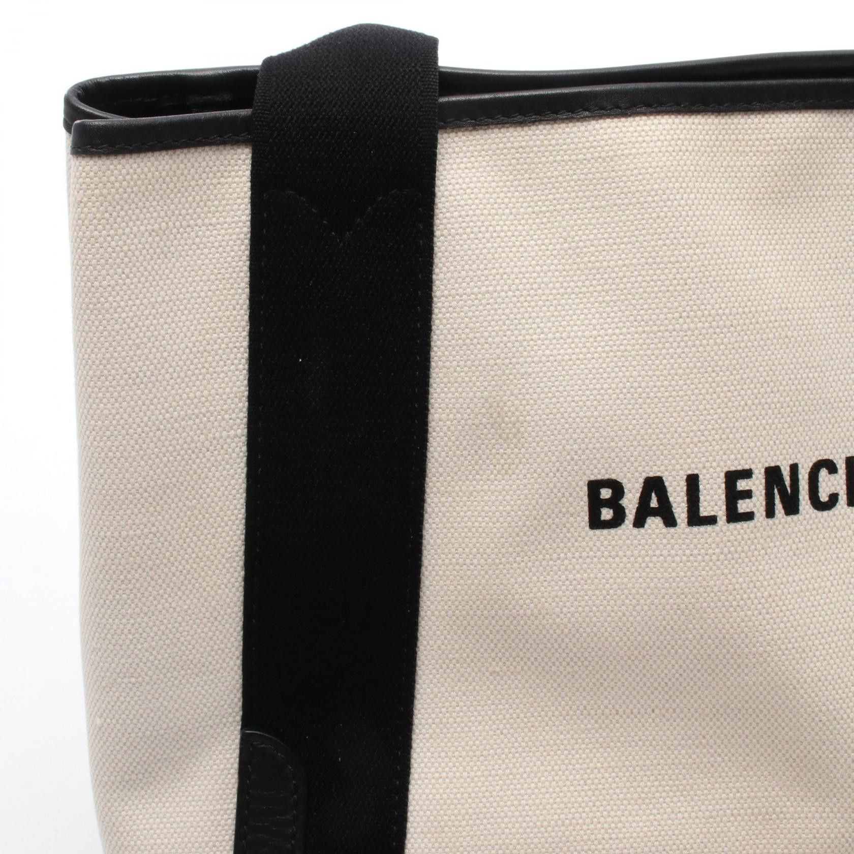 Balenciaga Balenciaga Balenciaga NAVY CABAS S Canvas Leather Tote Bag Canvas Tote Bag 339933 Size ONE SIZE - 6 Thumbnail