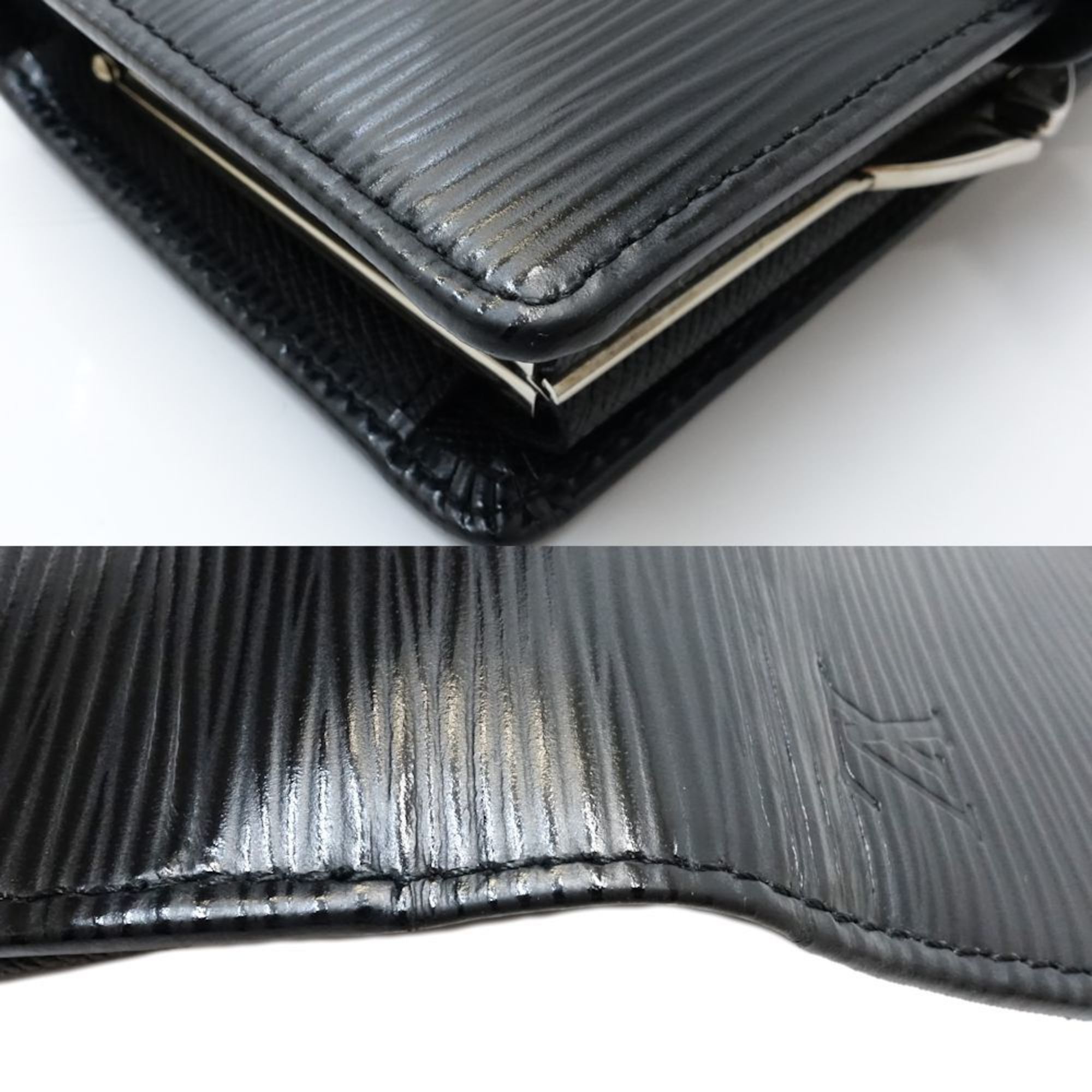 Louis Vuitton LOUIS VUITTON Epi Bifold Wallet M63242 Portefeuille Viennois Noir 181573 Size ONE SIZE - 4 Thumbnail