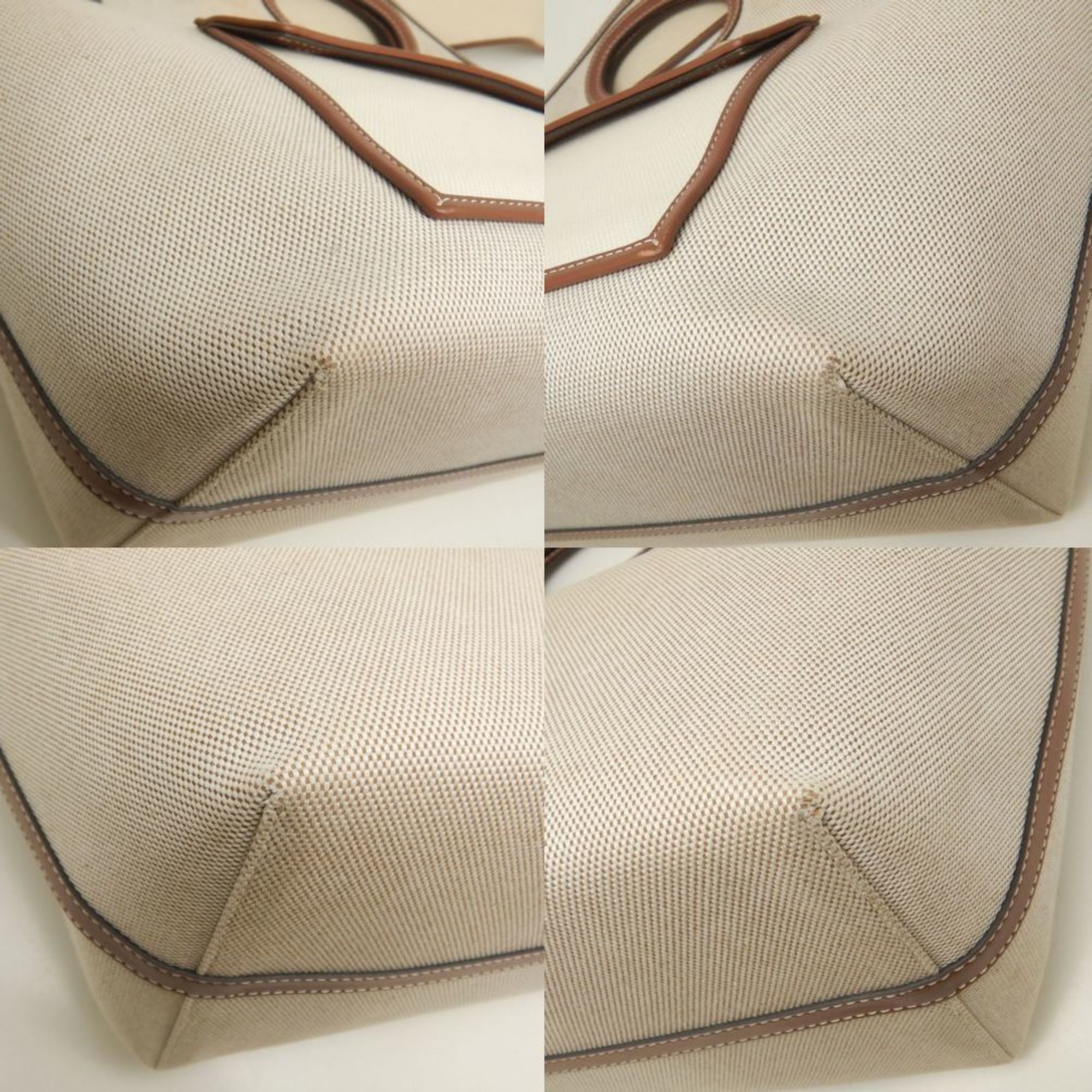 Burberry BURBERRY Small Soft Pocket Tote Bag 8041803 Canvas and Leather Natural Tan 252966 Size ONE SIZE - 6 Thumbnail