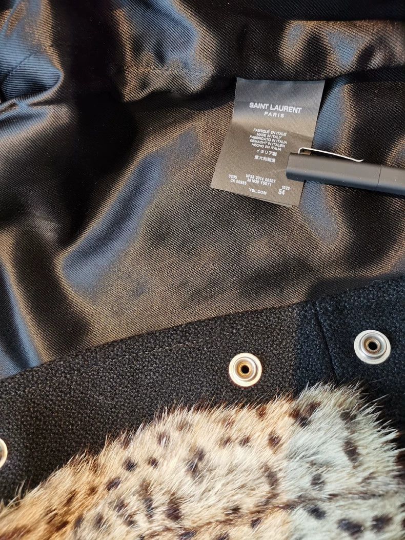Hedi Slimane Saint Laurent Paris Fur Bomber Jacket Size US L / EU 52-54 / 3 - 7 Thumbnail