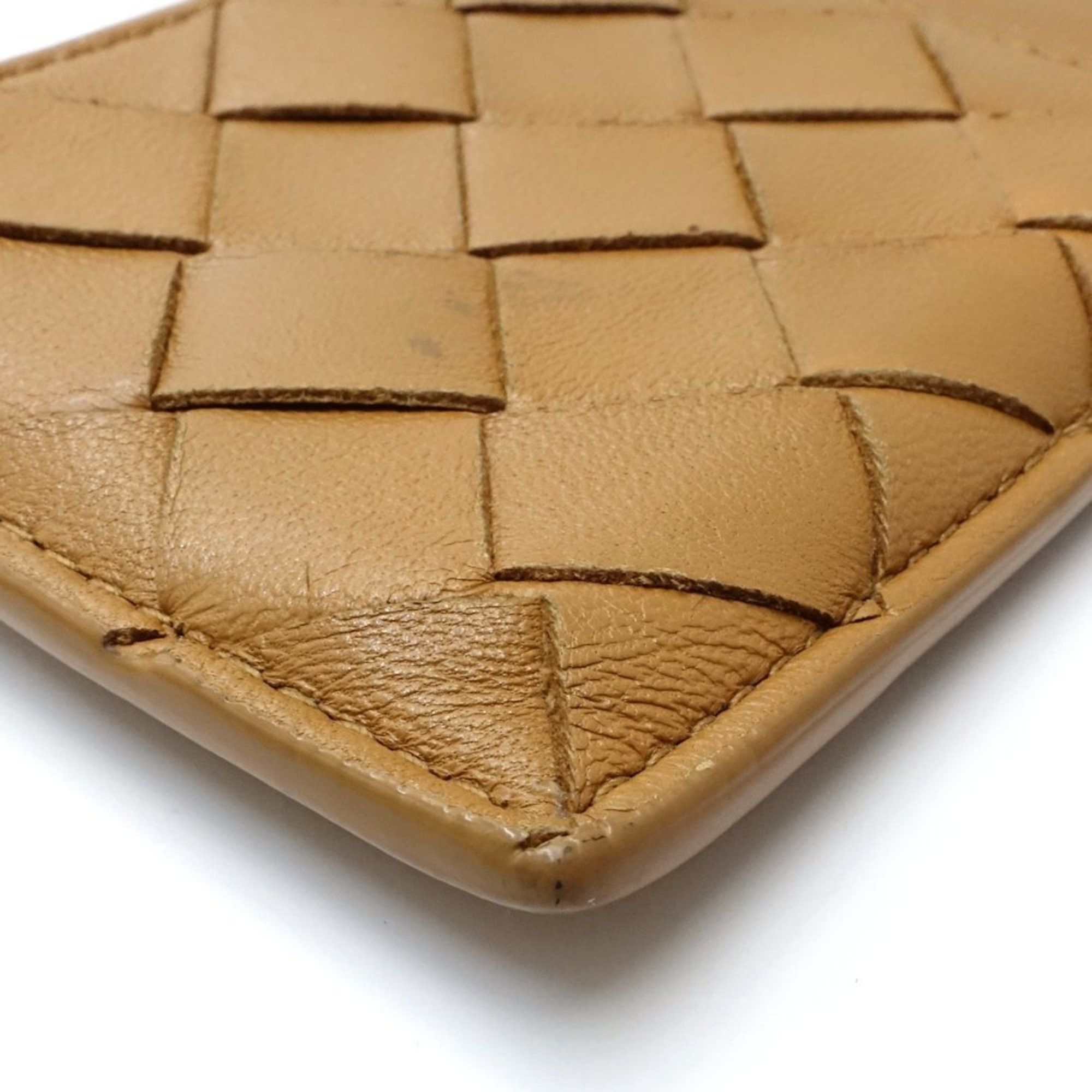 Bottega Veneta BOTTEGA VENETA Business Card Case 679802 Zip Coin Purse in Brown Intrecciato Leather 181559 Size ONE SIZE - 4 Thumbnail