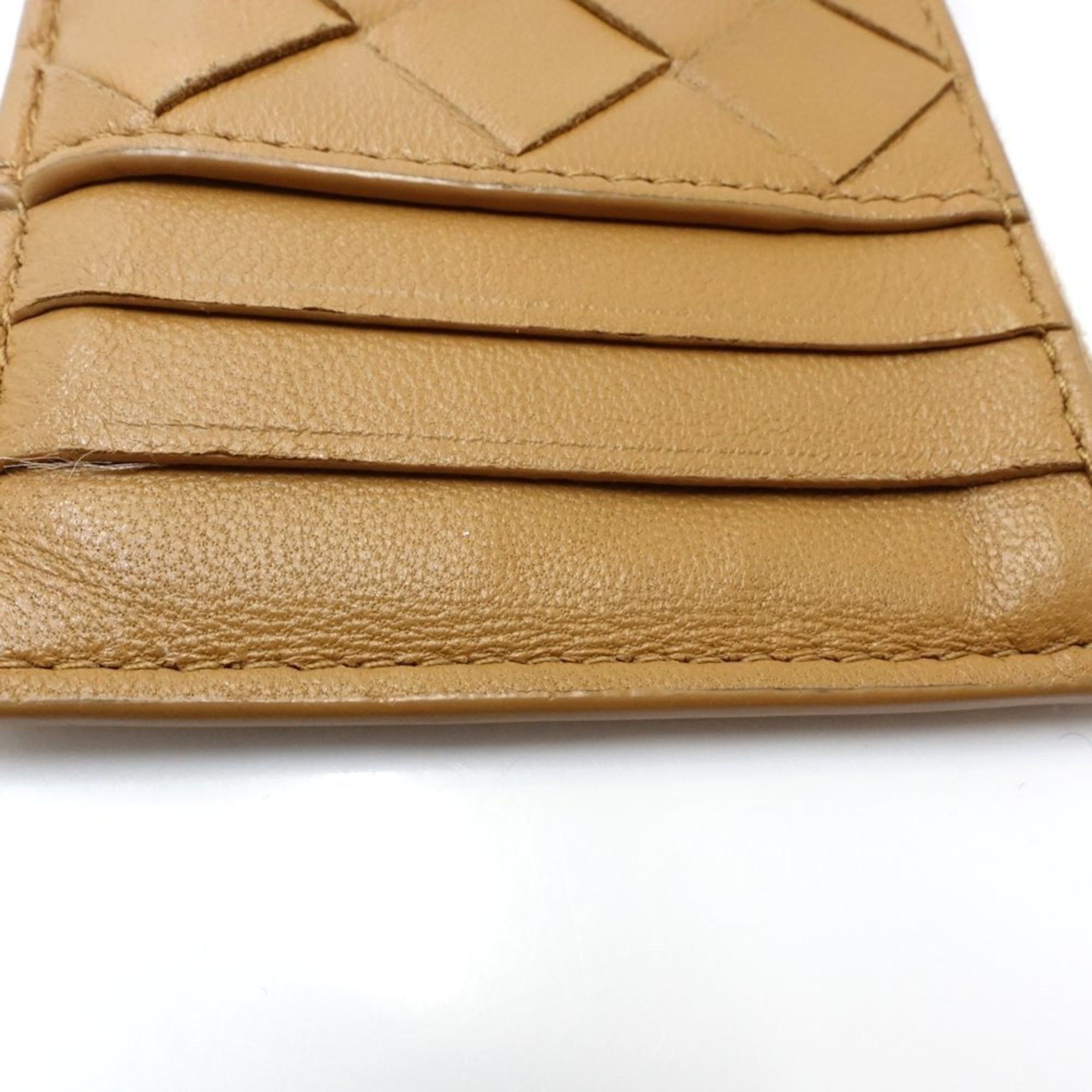 Bottega Veneta BOTTEGA VENETA Business Card Case 679802 Zip Coin Purse in Brown Intrecciato Leather 181559 Size ONE SIZE - 5 Thumbnail