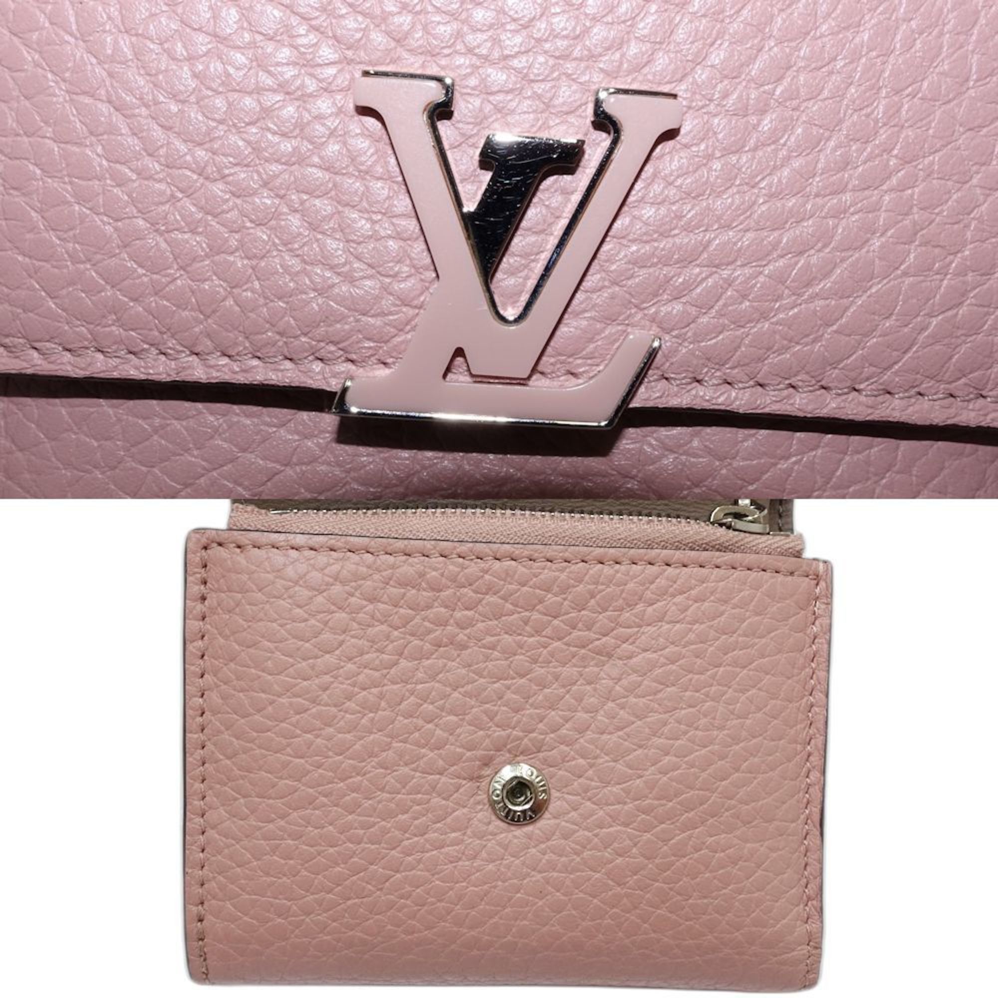 Louis Vuitton LOUIS VUITTON Capucines XS Tri-fold Wallet M68588 Taurillon Leather Magnolia 181574 Size ONE SIZE - 5 Thumbnail