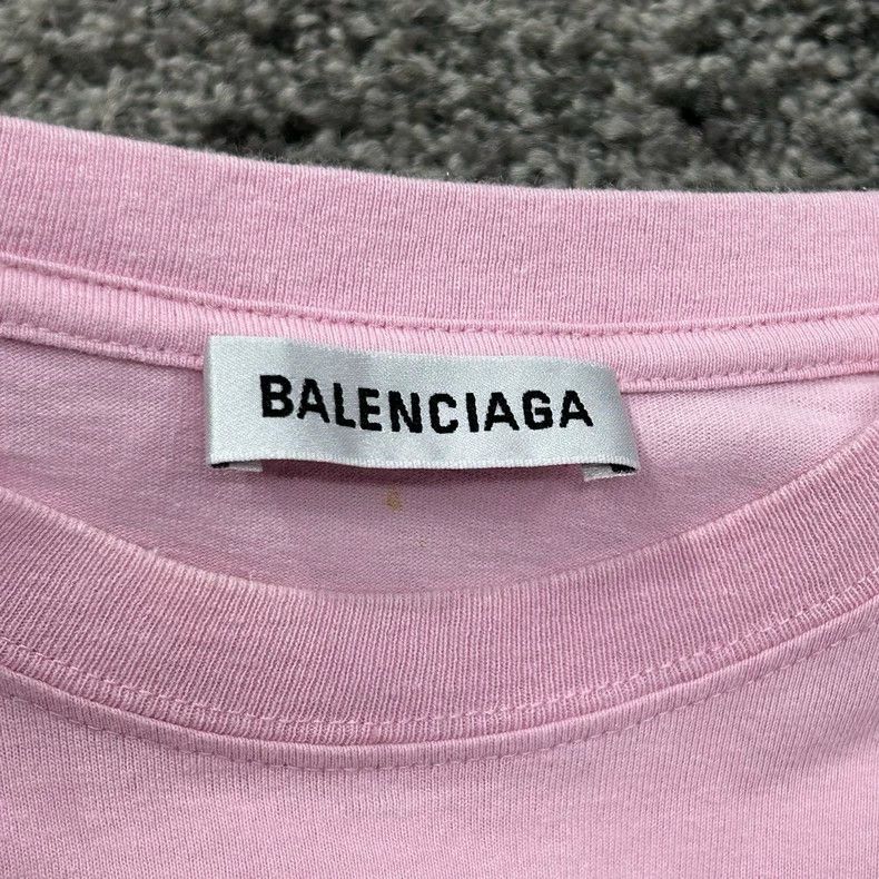 Balenciaga Balenciaga Small Logo Pink Short-Sleeve Tee Size US S / EU 44-46 / 1 - 4 Thumbnail