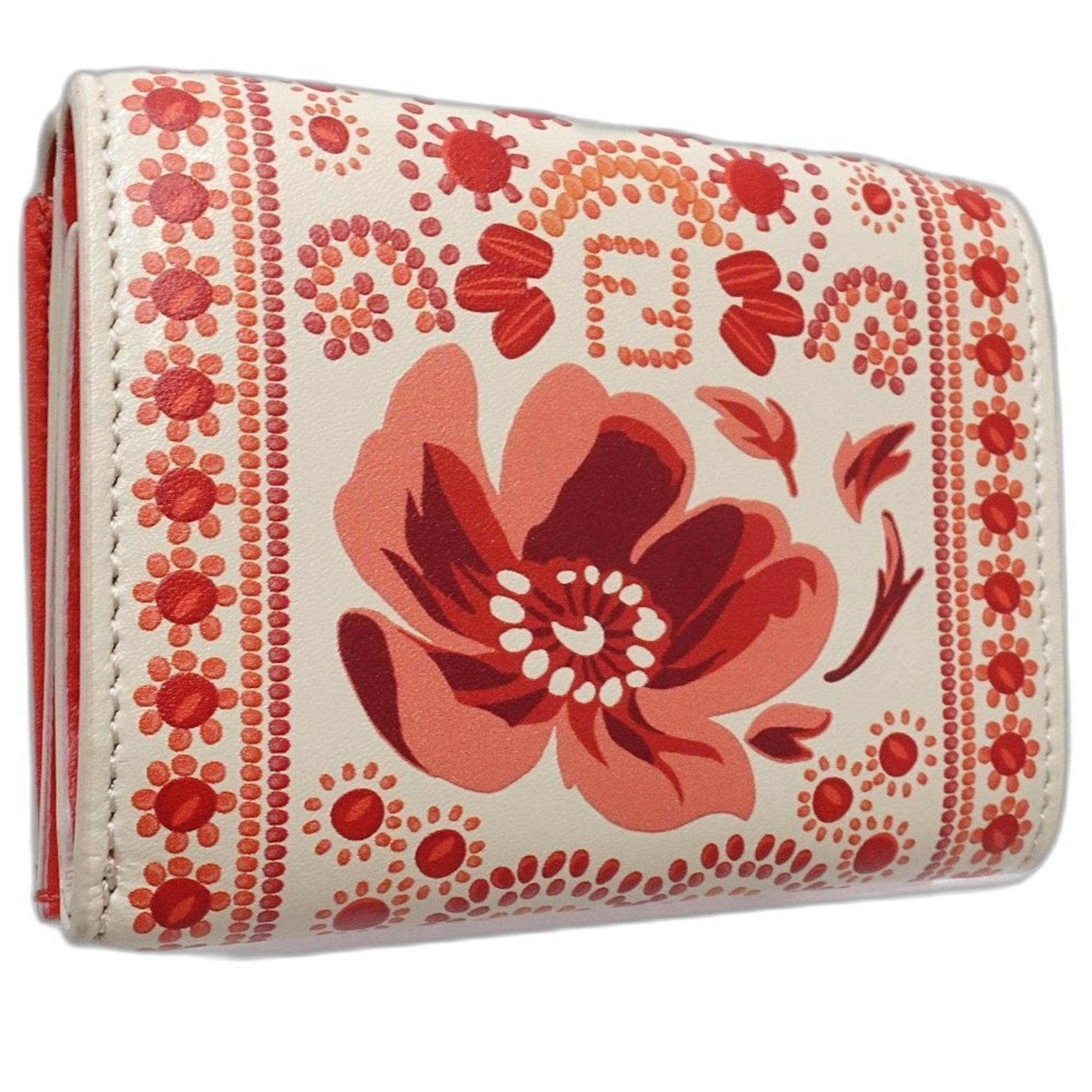 Fendi FENDI Baguette Micro Compact Wallet, Tri-fold 8M0395AV1HF1SXV, Leather, Ivory Red, 181558 Size ONE SIZE - 3 Thumbnail
