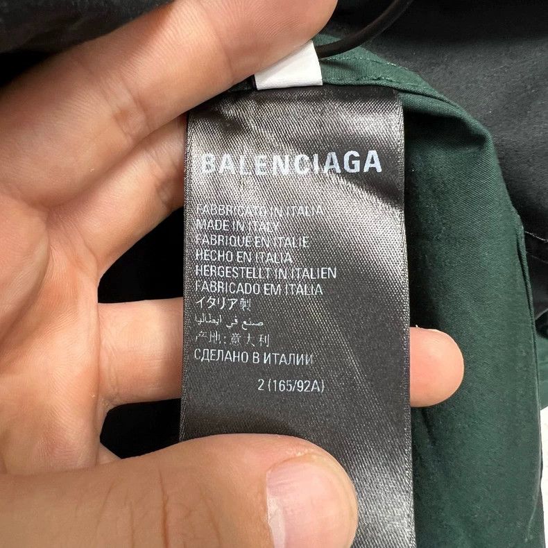 Balenciaga Balenciaga Adidas collaborative collection black green paneled hooded shirt jacket coat Size US M / EU 48-50 / 2 - 6 Thumbnail