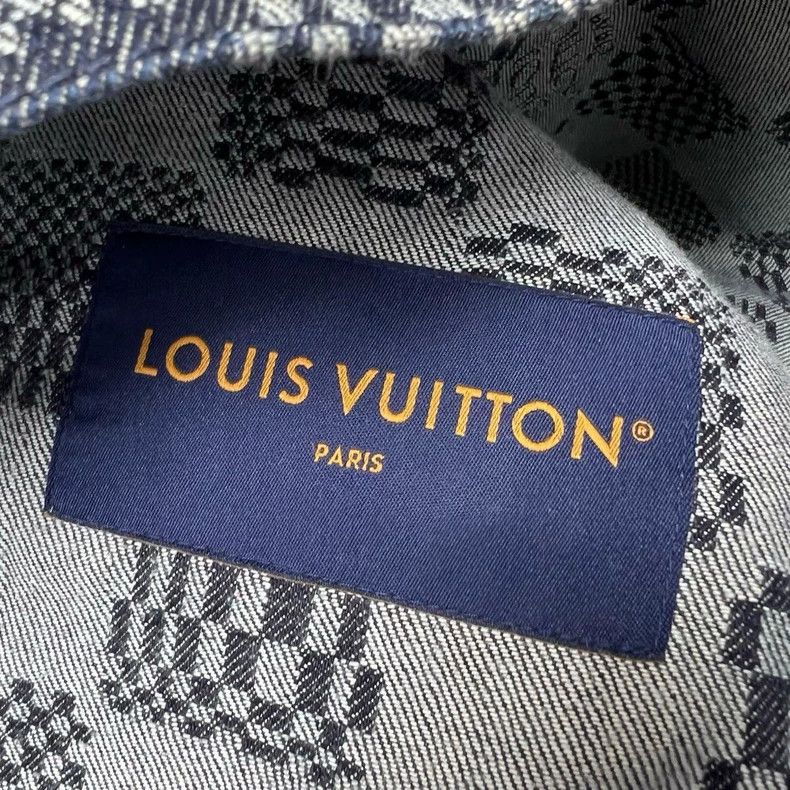 Louis Vuitton Louis Vuitton Blue Check Denim Jacket Size US L / EU 52-54 / 3 - 5 Thumbnail