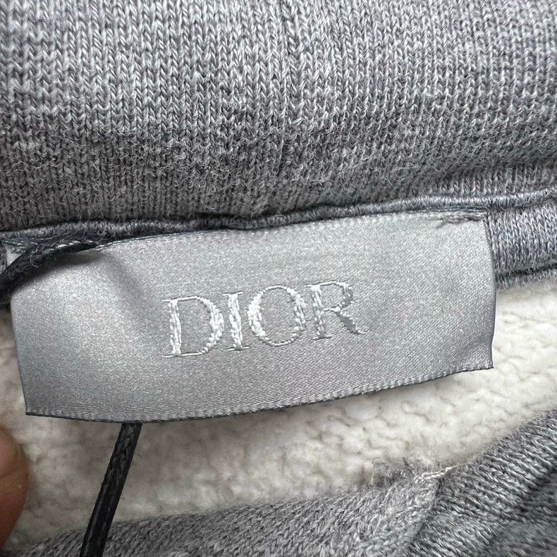 Dior Dior Gray Embroidered Logo Hoodie Size US M / EU 48-50 / 2 - 3 Thumbnail