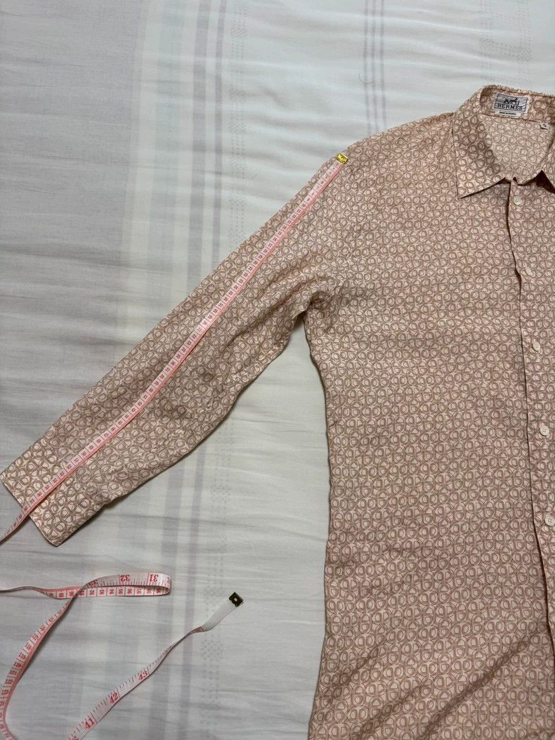 Hermes Hermes Silk Cotton Button Up Shirt Size US L / EU 52-54 / 3 - 6 Thumbnail