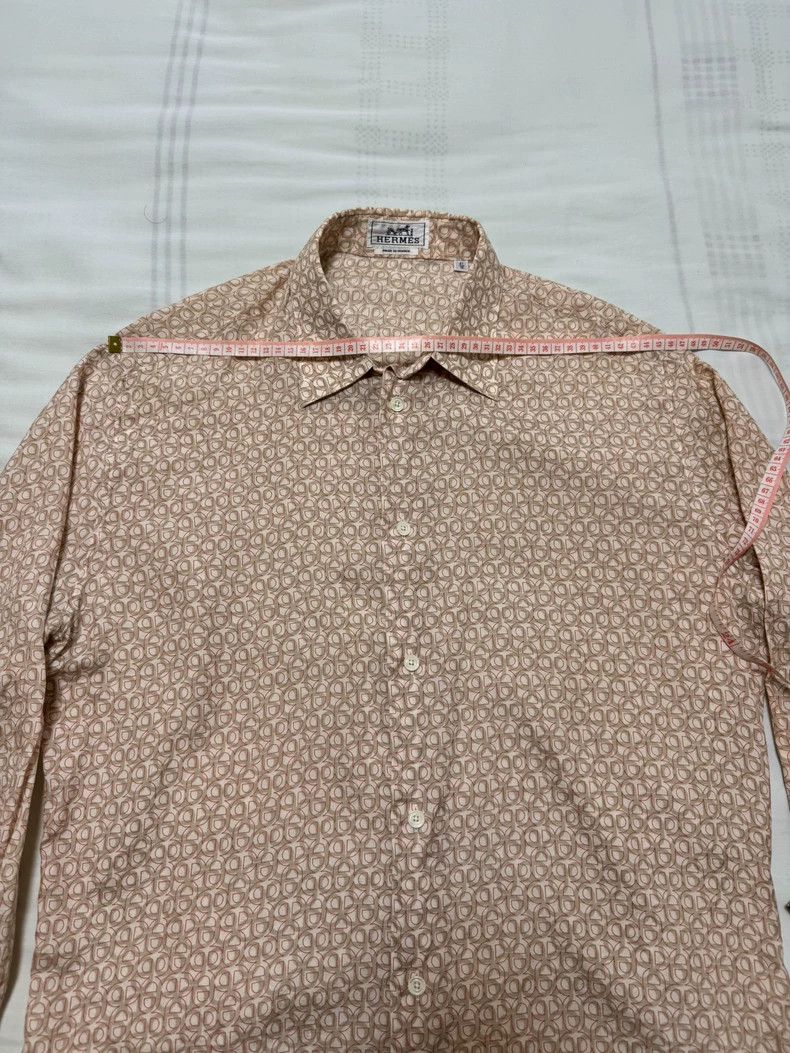 Hermes Hermes Silk Cotton Button Up Shirt Size US L / EU 52-54 / 3 - 3 Thumbnail