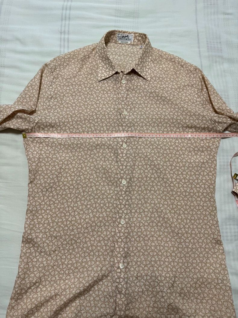 Hermes Hermes Silk Cotton Button Up Shirt Size US L / EU 52-54 / 3 - 4 Thumbnail