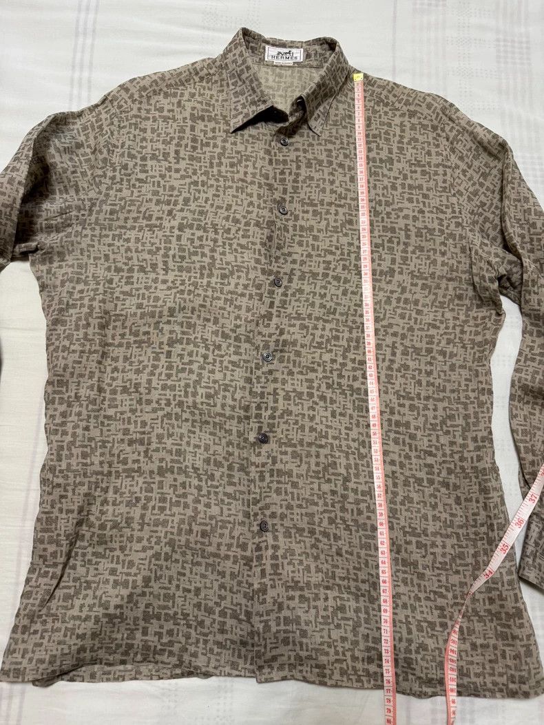 Hermes Hermes 100% Linen Long Sleeve Shirt Size US L / EU 52-54 / 3 - 5 Thumbnail