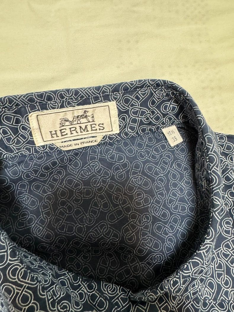 Hermes Hermes Classic Pattern Long Sleeve Shirt Size US M / EU 48-50 / 2 - 7 Thumbnail