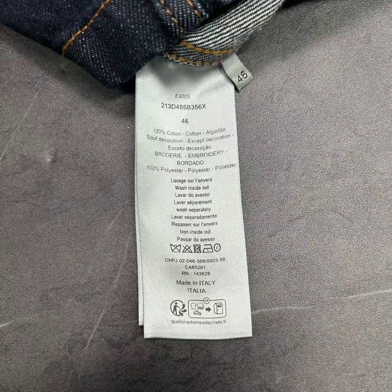 Dior Dior SS24 Denim Jacket with Embroidered Logo Size US M / EU 48-50 / 2 - 6 Thumbnail