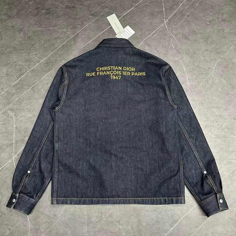 Dior Dior SS24 Denim Jacket with Embroidered Logo Size US M / EU 48-50 / 2 - 2 Thumbnail