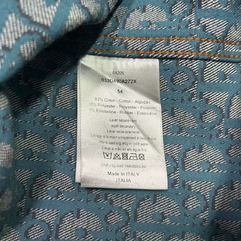 Dior Dior Denim Jacket with Printed Lining Size US L / EU 52-54 / 3 - 5 Thumbnail