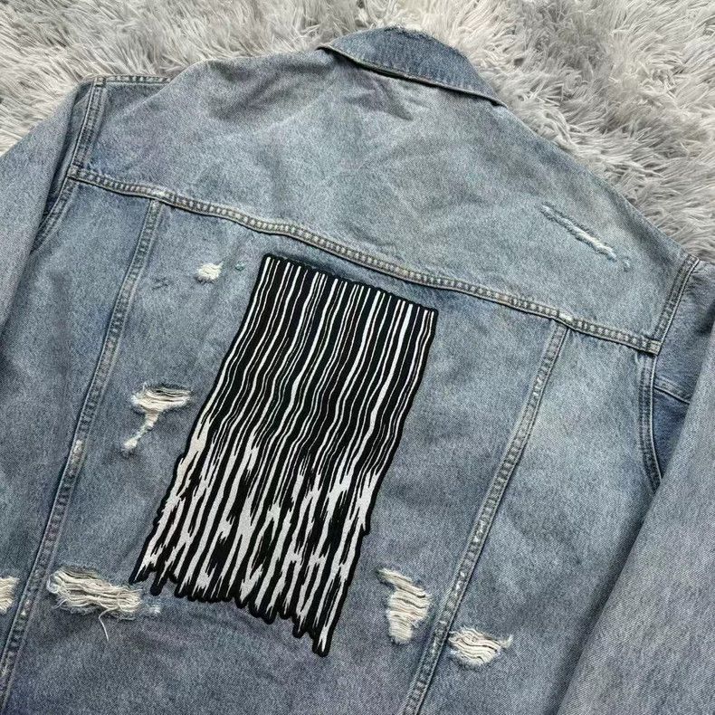 Balenciaga Balenciaga Denim Jacket Waterfall Design Size US XS / EU 42 / 0 - 5 Thumbnail