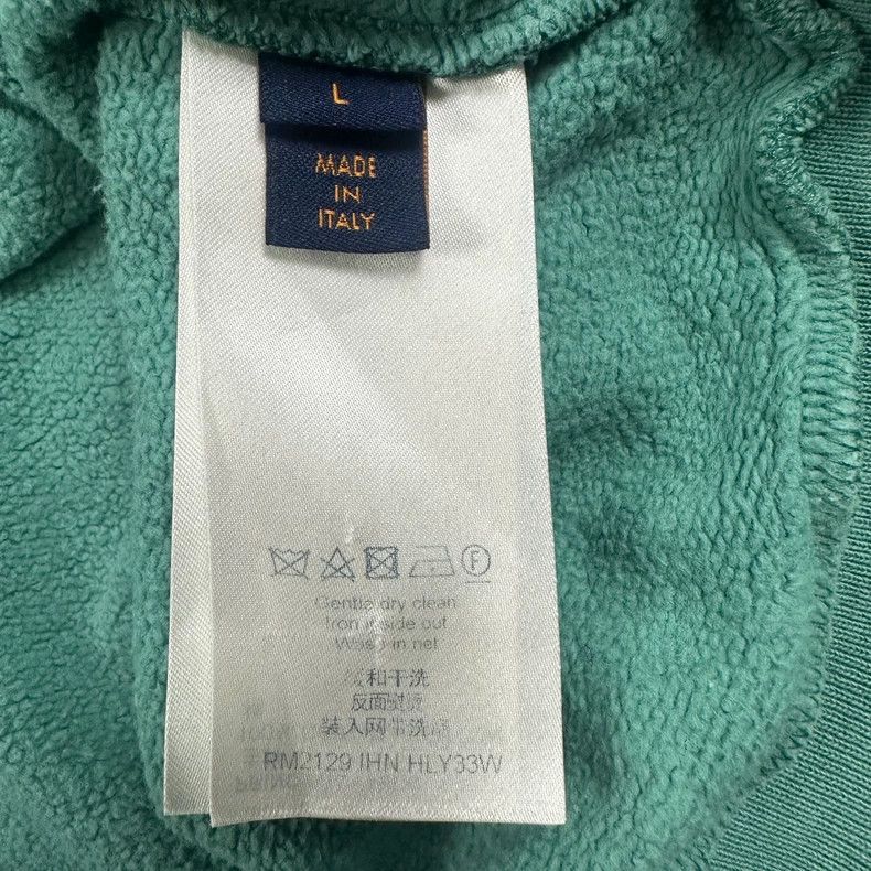 Louis Vuitton Louis Vuitton Teal Hoodie Sweatshirt Size US L / EU 52-54 / 3 - 3 Thumbnail