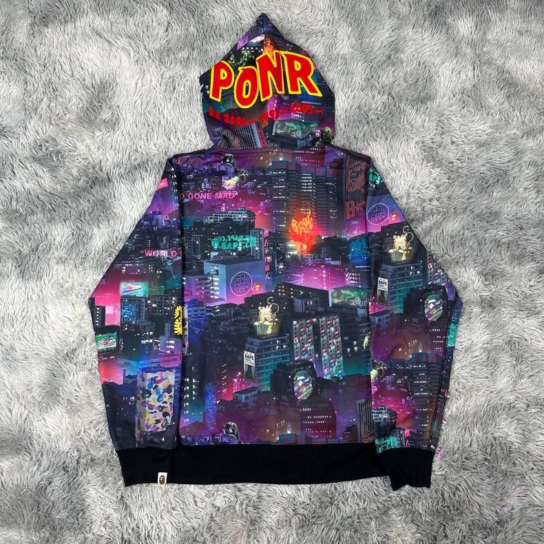 Bape BAPE Shark Camo Embroidery Hoodie Jacket Size US XL / EU 56 / 4 - 2 Thumbnail