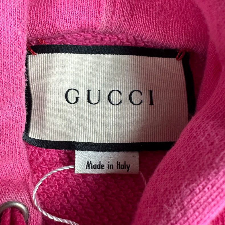 Gucci Gucci Pink Logo Hoodie with Embroidery Size US S / EU 44-46 / 1 - 5 Thumbnail