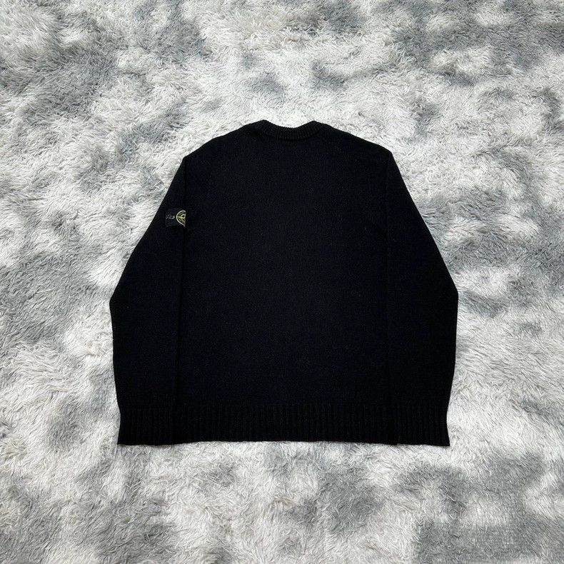 Stone Island Stone Island Black Wool V-Neck Cardigan Size US XL / EU 56 / 4 - 2 Thumbnail