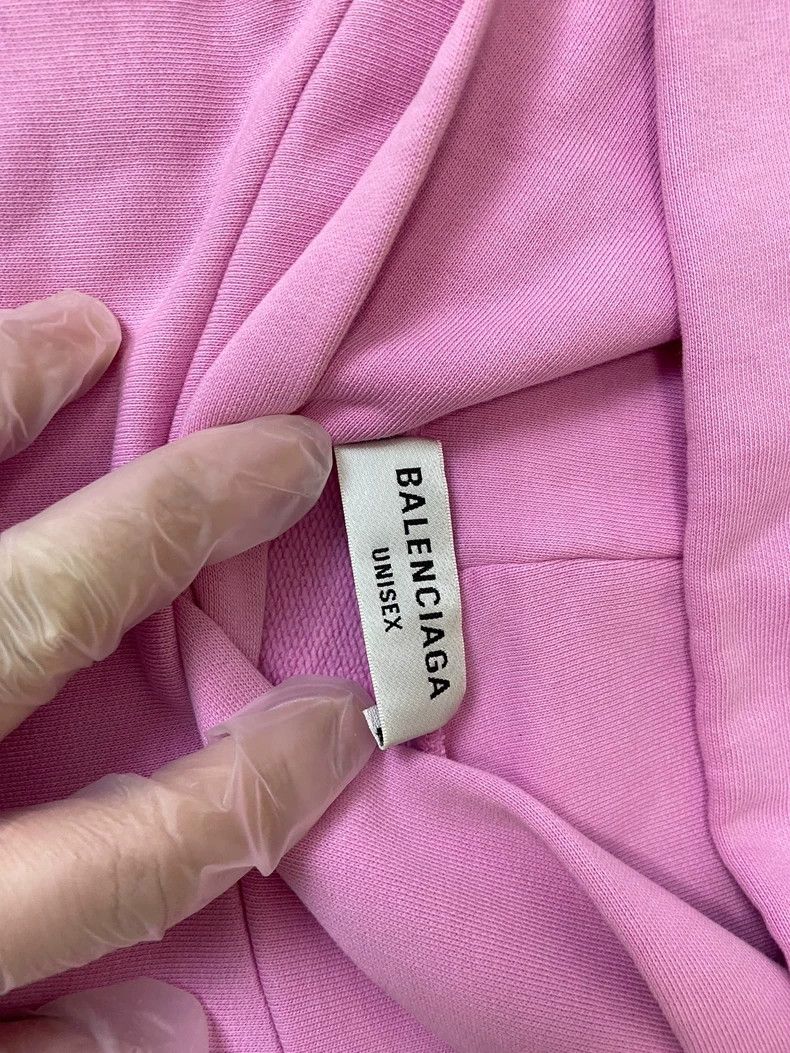 Balenciaga Balenciaga Pink Reversed Logo Hoodie Size US XS / EU 42 / 0 - 2 Thumbnail