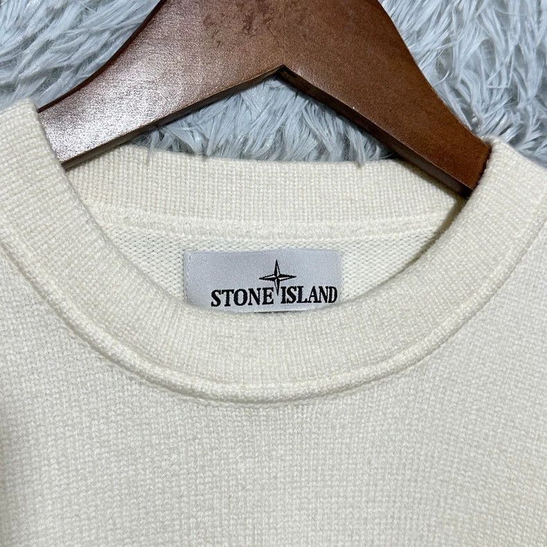 Stone Island Stone Island 23FW White Wool Sweater Size US M / EU 48-50 / 2 - 3 Thumbnail