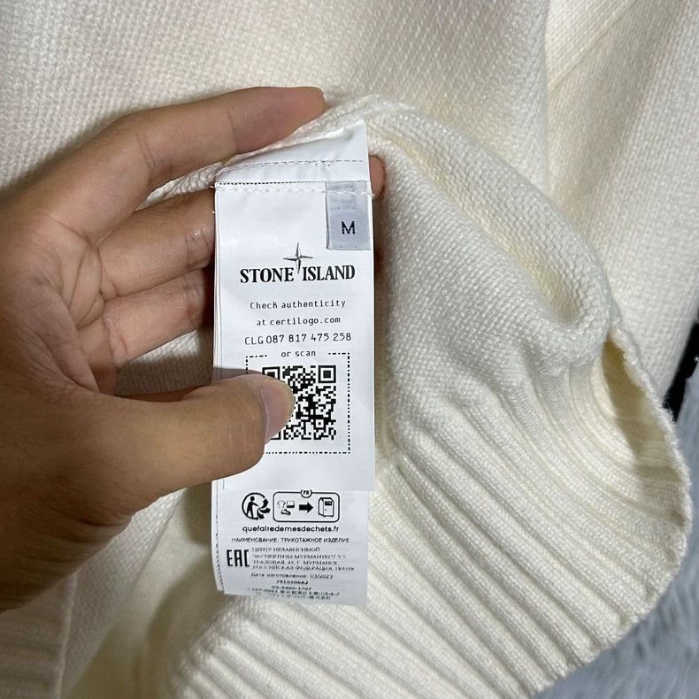 Stone Island Stone Island 23FW White Wool Sweater Size US M / EU 48-50 / 2 - 4 Thumbnail