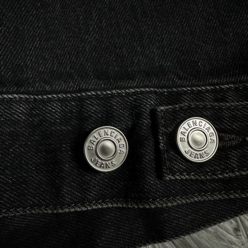 Balenciaga Balenciaga Black Embroidered Denim Jacket Size US M / EU 48-50 / 2 - 7 Thumbnail