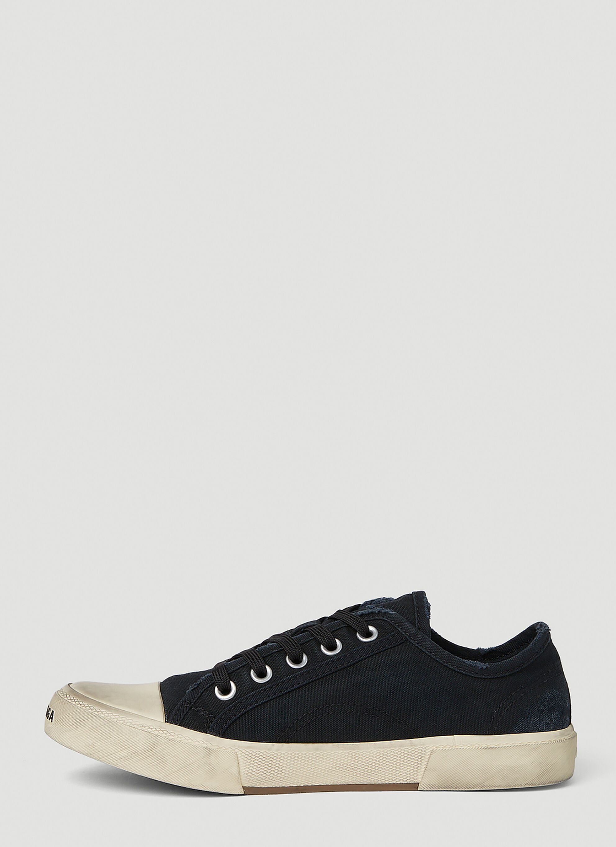 Balenciaga Paris Low Top Distressed Black Sneakers Size US 6 / EU 39 - 3 Thumbnail
