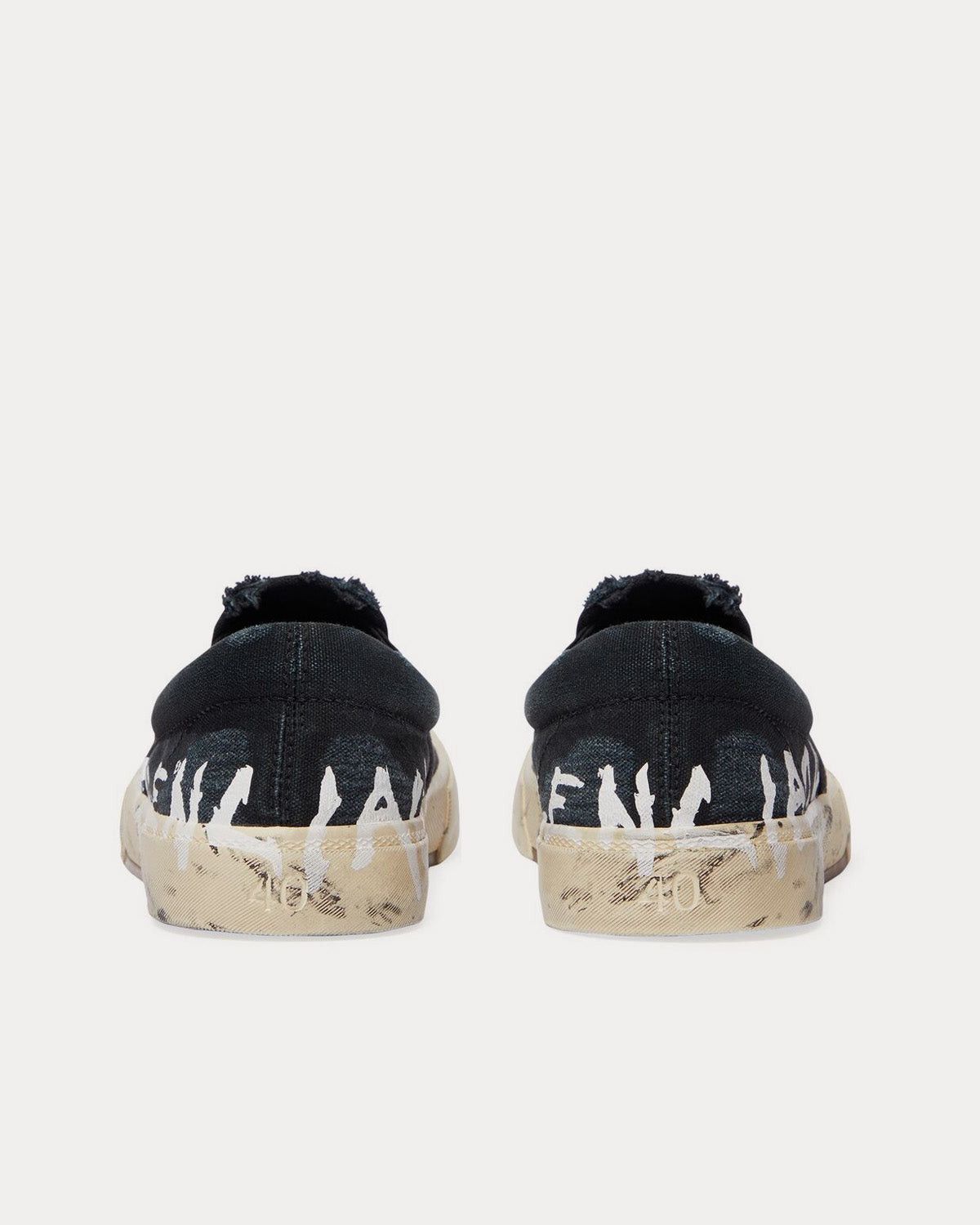 Balenciaga Paris Destroyed Cotton Graffiti Slip On Sneakers Size US 10 / EU 43 - 4 Thumbnail