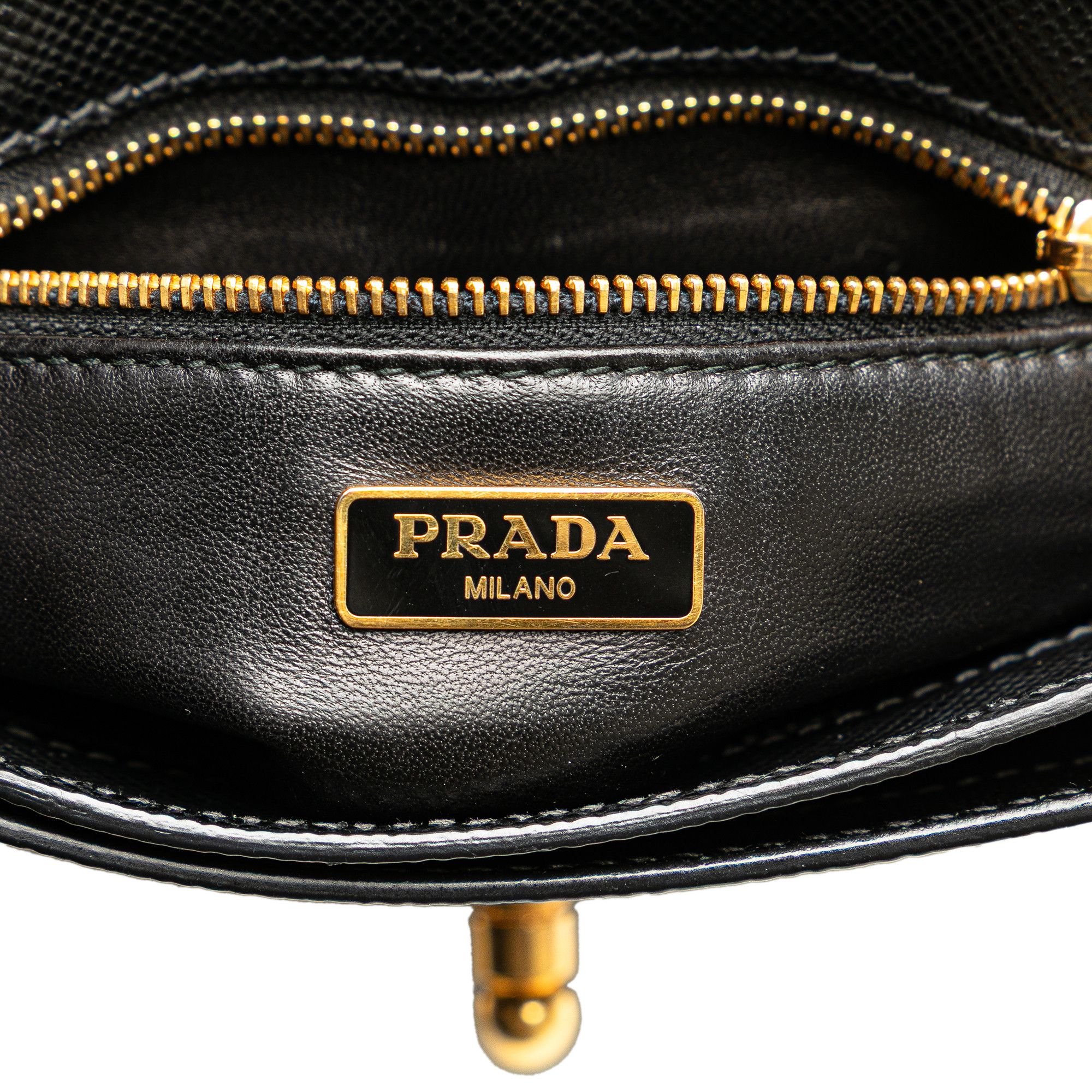 Prada Prada Bicolor Saffiano Cuir Flap Crossbody Size ONE SIZE - 5 Thumbnail