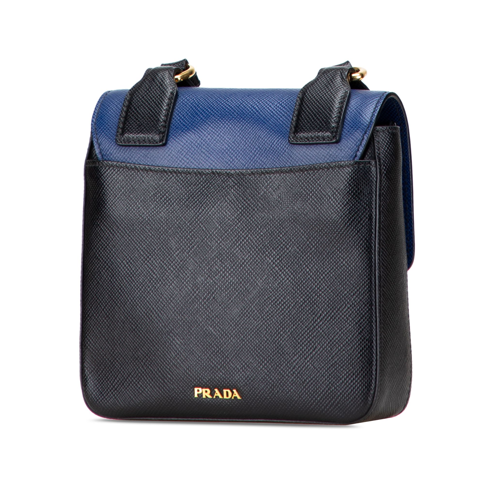 Prada Prada Bicolor Saffiano Cuir Flap Crossbody Size ONE SIZE - 2 Thumbnail