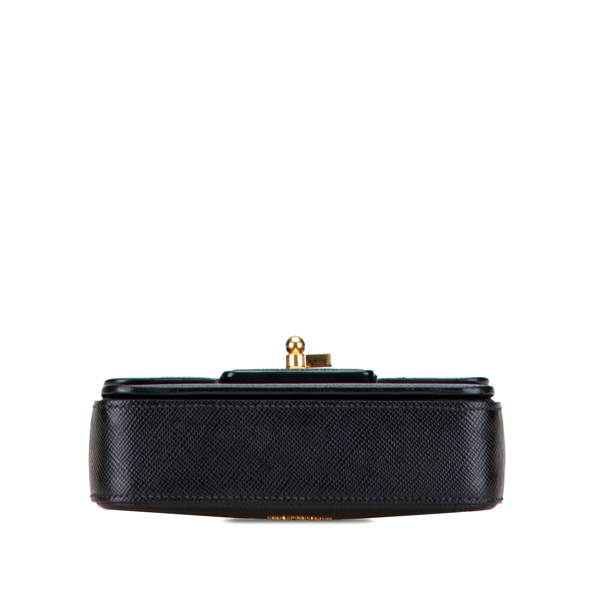Prada Prada Bicolor Saffiano Cuir Flap Crossbody Size ONE SIZE - 3 Thumbnail
