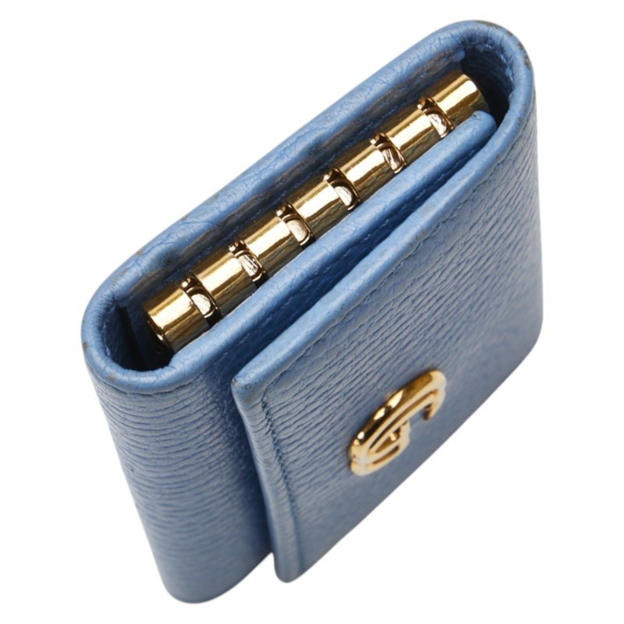 Gucci Gucci GG Marmont Double G Key Case 456118 Light Blue Leather Women's GUCCI Size ONE SIZE - 5 Thumbnail