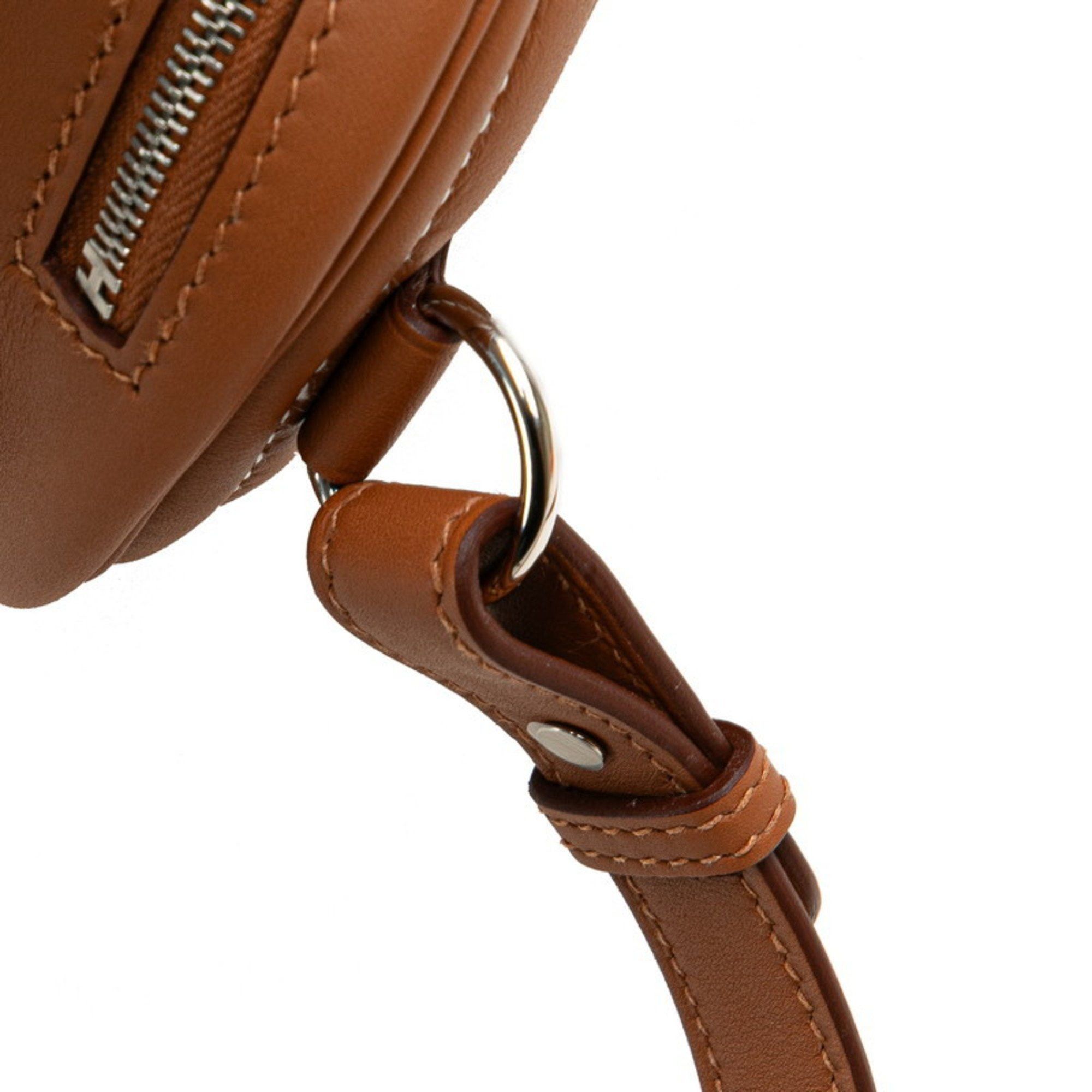 Hermes Hermes Hermès Body in the Loop Bag/Belt Bag Gold and Brown Swift for Women Size ONE SIZE - 5 Thumbnail