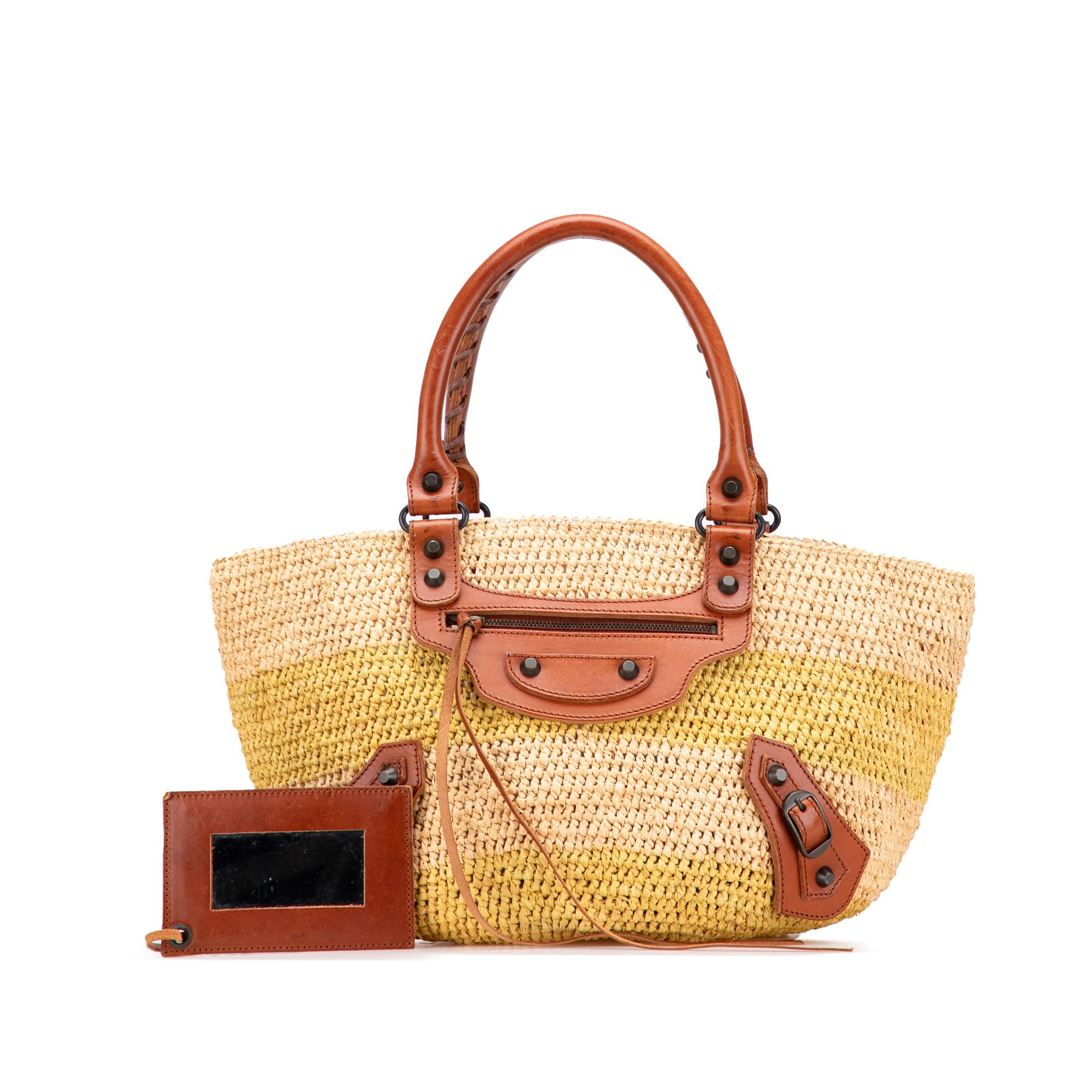 Balenciaga Balenciaga Raffia Motocross Classic Panier Basket Tote Size ONE SIZE - 11 Thumbnail