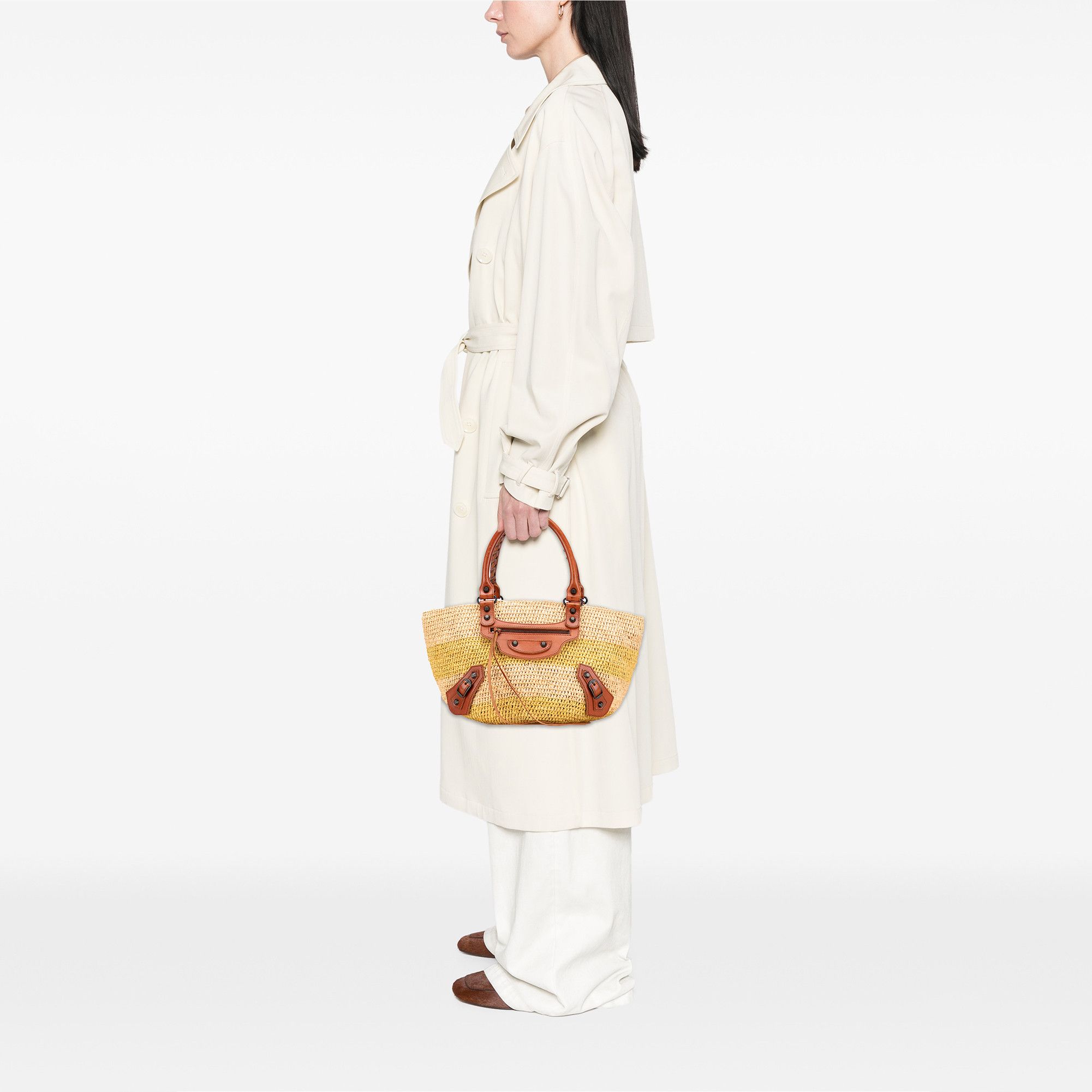 Balenciaga Balenciaga Raffia Motocross Classic Panier Basket Tote Size ONE SIZE - 10 Thumbnail