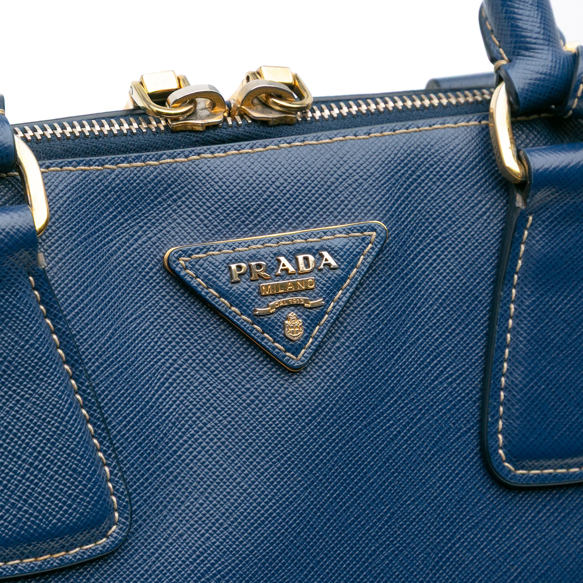 Prada Prada Bicolor Saffiano Lux Promenade Dome Handbag Size ONE SIZE - 9 Thumbnail