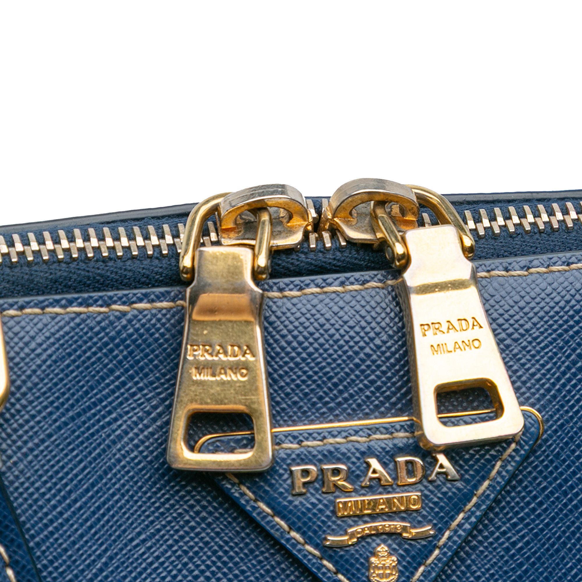 Prada Prada Bicolor Saffiano Lux Promenade Dome Handbag Size ONE SIZE - 10 Thumbnail