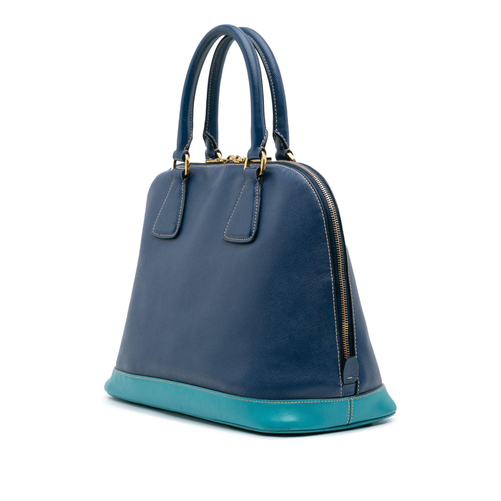 Prada Prada Bicolor Saffiano Lux Promenade Dome Handbag Size ONE SIZE - 2 Thumbnail