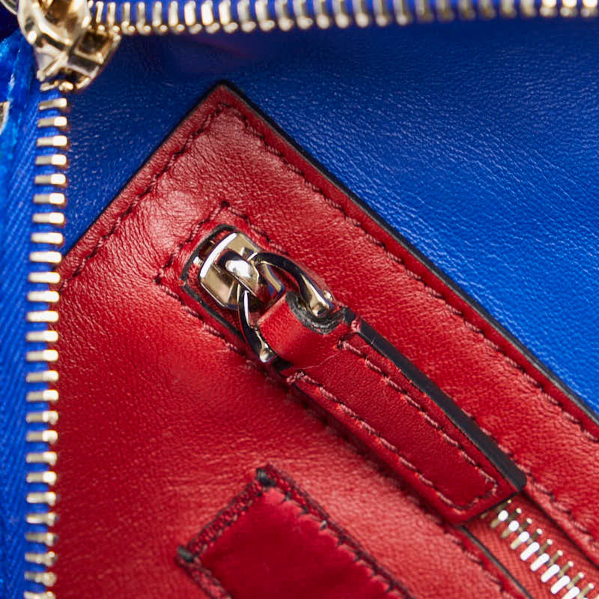 Valentino Valentino Rockstud Waist Bag in Blue Velvet and Leather for Women Size ONE SIZE - 6 Thumbnail