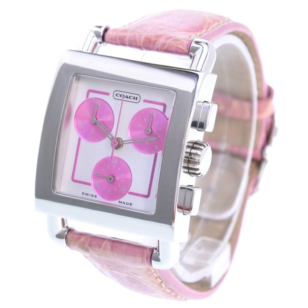Coach Coach Coach Chronograph Stainless Steel Watch Metal Quartz 0253 DUTY FREE for USA Size ONE SIZE - 2 Thumbnail