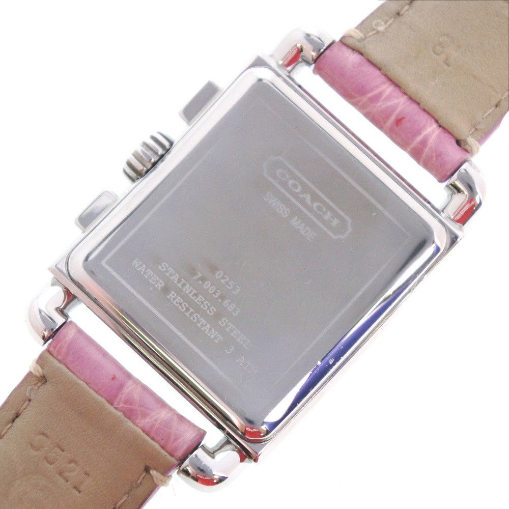 Coach Coach Coach Chronograph Stainless Steel Watch Metal Quartz 0253 DUTY FREE for USA Size ONE SIZE - 6 Thumbnail