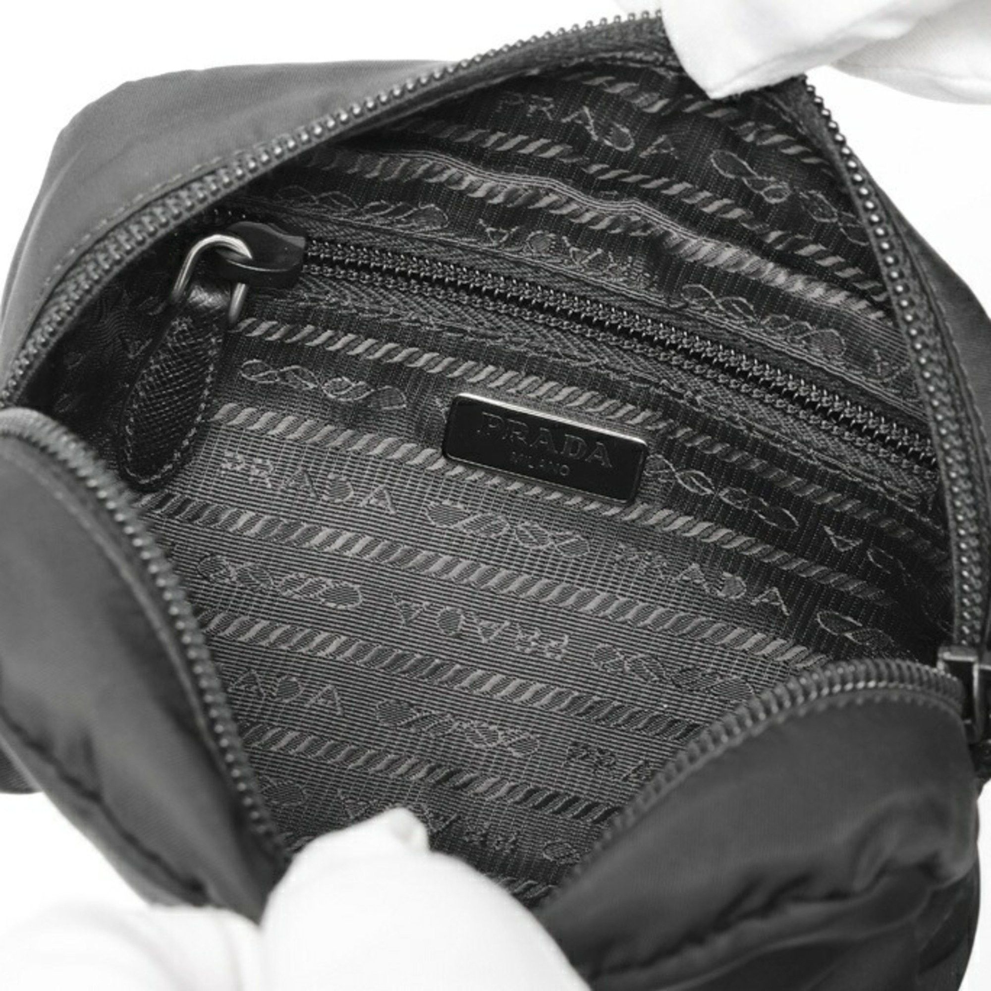 Prada PRADA Pouch with Strap 1NE175 Nylon Black E-158647 Size ONE SIZE - 6 Thumbnail