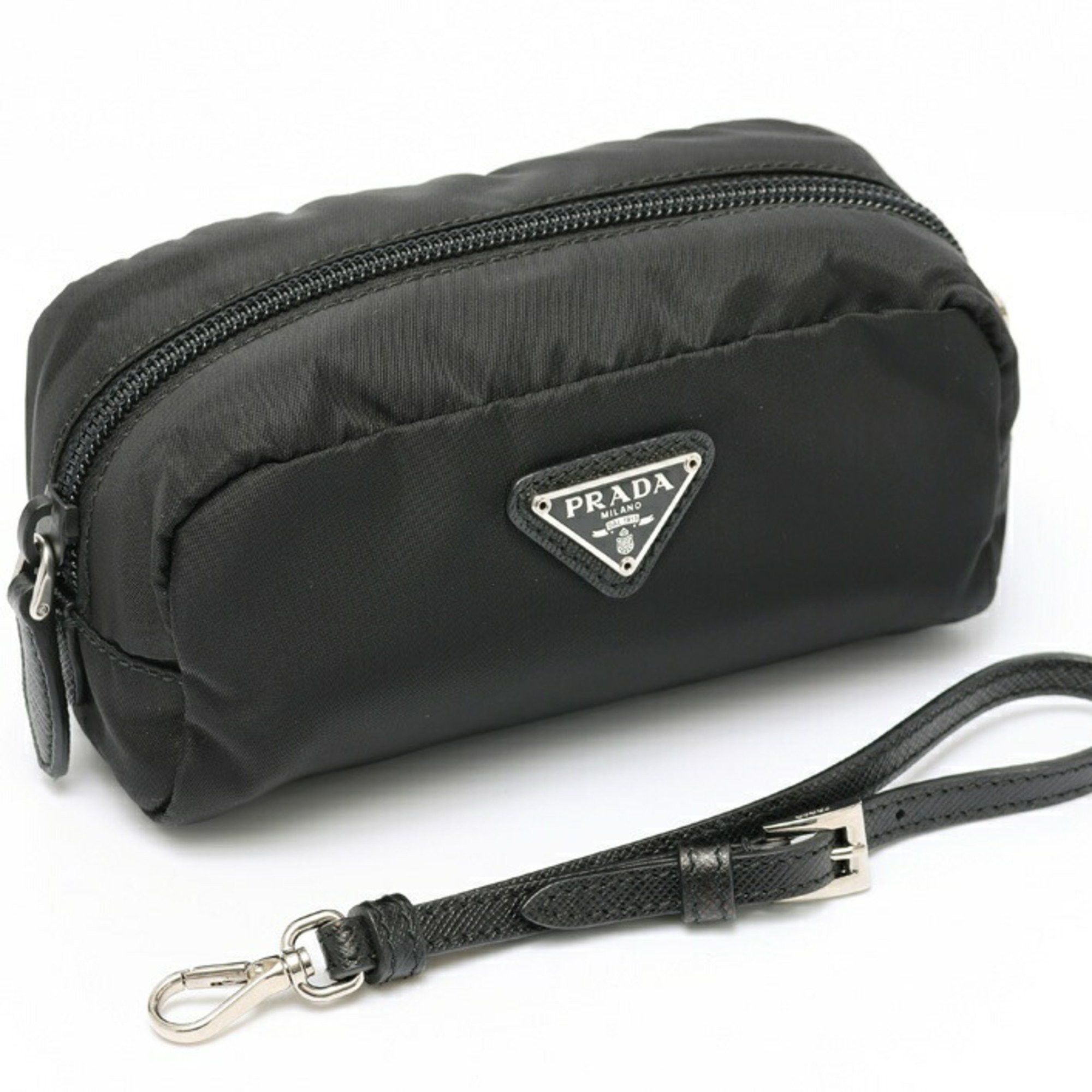 Prada PRADA Pouch with Strap 1NE175 Nylon Black E-158647 Size ONE SIZE - 7 Thumbnail