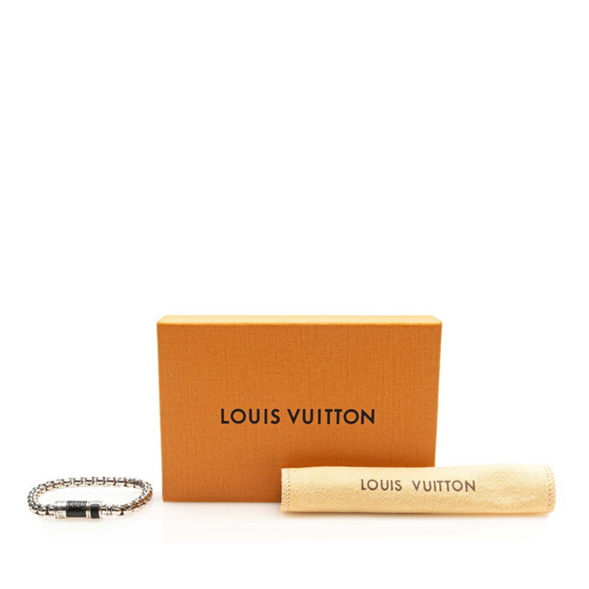 Louis Vuitton Louis Vuitton Monogram Eclipse Chain Bracelet M63107 in Silver and Black Metal for Men Size ONE SIZE - 6 Thumbnail
