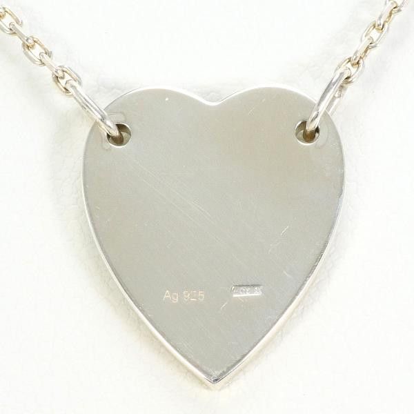 Gucci Gucci Heart Plate 925 Silver Necklace Metal Necklace DUTY