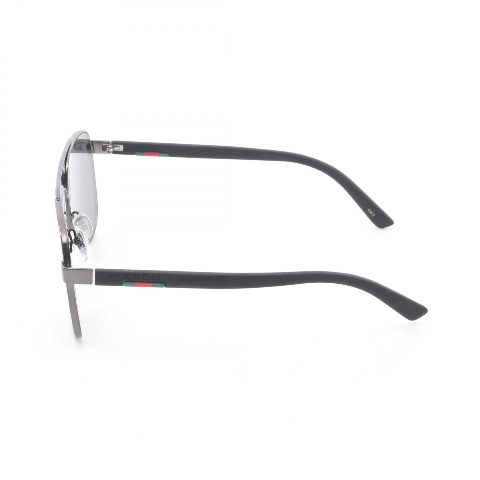 Gucci Gucci Gucci GG0422S-001 Metal Sunglasses Metal Sunglasses GG0422S-001 Size ONE SIZE - 3 Thumbnail